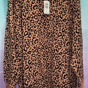 NWT Torrid 3X Leopard Print Crew Neck Sweatshirt